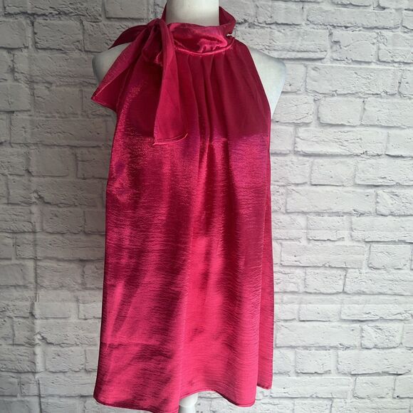 Lane Bryant Women’s NWT Feminine Chic Tie Neck Satin Halter Tank Size 20 - Picture 8 of 12